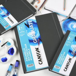 BLOC DIBUJO CANSON GRADUATE WATERCOLOR 250G A-4 21,6*27,9 28H C31200L029 C/GOMA