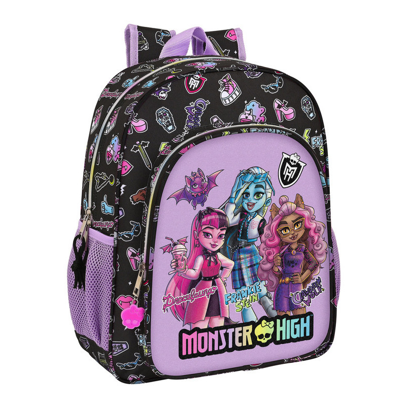 MOCHILA JUNIOR ADAPT.CARRO MONSTER HIGH "CREEP" 612398640 SAFTA23 VAC