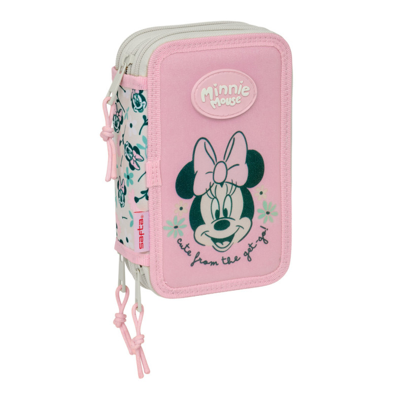 PLUMIER TRIPLE 37 PCS MINNIE MOUSE "MINTY" SAFTA26 412612857 19,5X12,5 UNIDAD