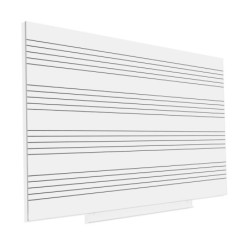 PIZARRA MODULAR SKIN MUSIC 100X150CM LACADA BLANCO PENTAGRAMA HORIZONTAL ROCADA