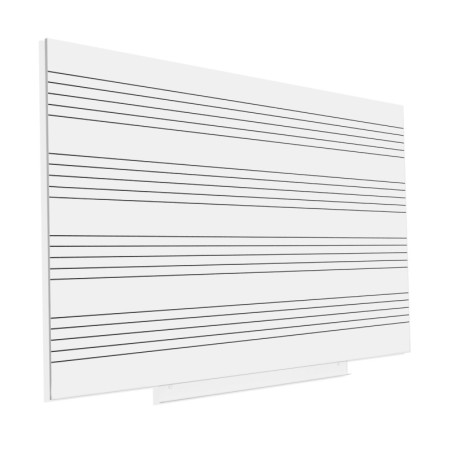 PIZARRA MODULAR SKIN MUSIC 100X150CM LACADA BLANCO PENTAGRAMA HORIZONTAL ROCADA