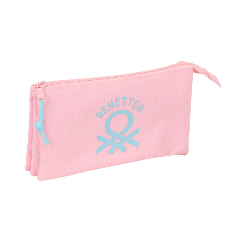 PORTATODO TRIPLE BENETTON BASICS "ROSA PASTEL" SAFTA26 842615744 12X22 UNIDAD