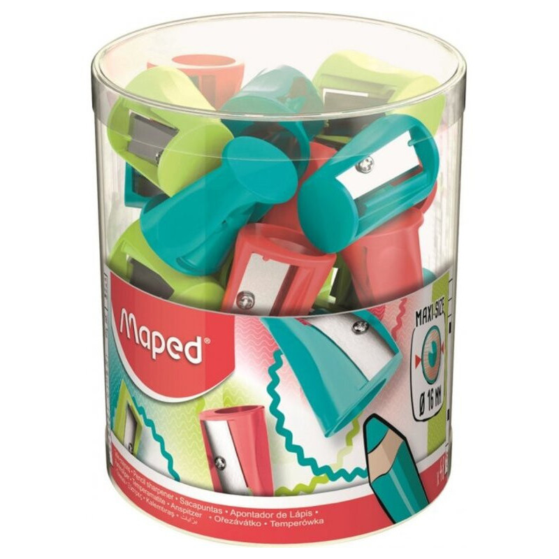 SACAPUNTAS MAPED VIVO MAXI PLASTICO GIGANTE 16MM UNIDAD 062911 (36)