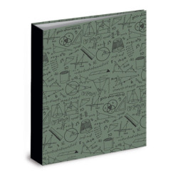 CARPETA CARTON FORRADO TAMAÑO A4 32 CM. 4 ANILLAS 35MM SENFORT MATHS VERDE 12901252