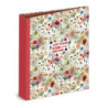 CARPETA CARTON FORRADO TAMAÑO A4 32 CM. 4 ANILLAS 35MM SENFORT FLOWERS AMAPOLAS 18201251