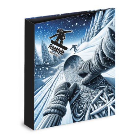 CARPETA CARTON FORRADO TAMAÑO A4 32 CM. 4 ANILLAS 35MM SENFORT RIDERS SNOW 19501252