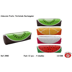 PORTATODO SORT SERIE FRUTAS RECTANGULAR 4 COLORES SURTIDOS 3980