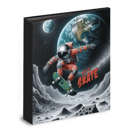 CARPETA CARTON FORRADO TAMAÑO A4 32 CM. 4 ANILLAS 35MM SENFORT SPACE SKATE 19601252