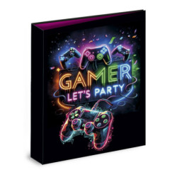 CARPETA CARTON FORRADO TAMAÑO A4 32 CM. 4 ANILLAS 35MM SENFORT GAMER PARTY 22201252