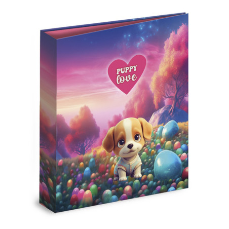 CARPETA CARTON FORRADO TAMAÑO A4 32 CM. 4 ANILLAS 35MM SENFORT PUPPIES GLOBO 22501252