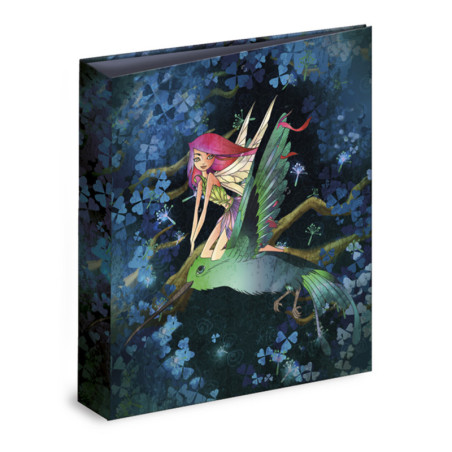 CARPETA CARTON FORRADO TAMAÑO A4 32 CM. 4 ANILLAS 35MM SENFORT HADAS PAJARO 22601251