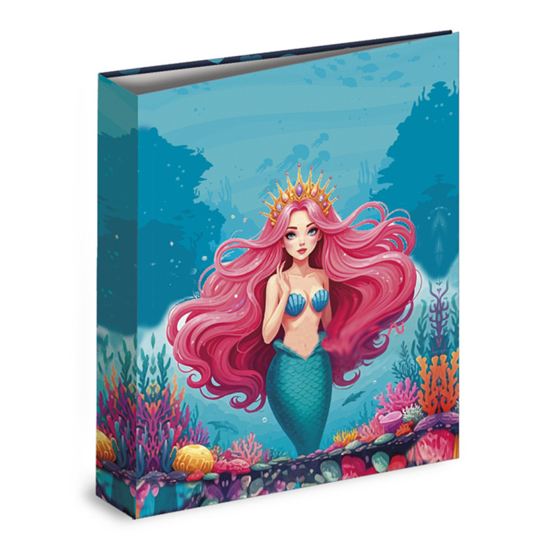 CARPETA CARTON FORRADO TAMAÑO A4 32 CM. 4 ANILLAS 35MM SENFORT SIRENA CORONA 22701251