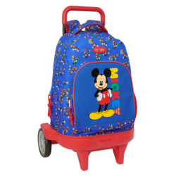MOCHILA GDE. C/RUEDAS COMPACT EVOL. EXT. MICKEY MOUSE "TODAY" SAFTA26 612614218 45X33 UNIDAD