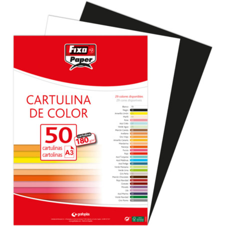 CARTULINA GRAFOPLAS FIXO PAPER A-3 BLANCA 01 PTE 50U 11120370
