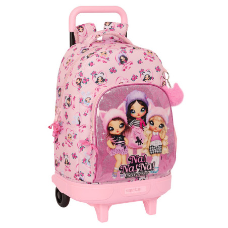 MOCHILA GDE. C/RUEDAS COMPACT EXTRAIBLE NANANA "FABULOUS" 612364918 SAFTA24