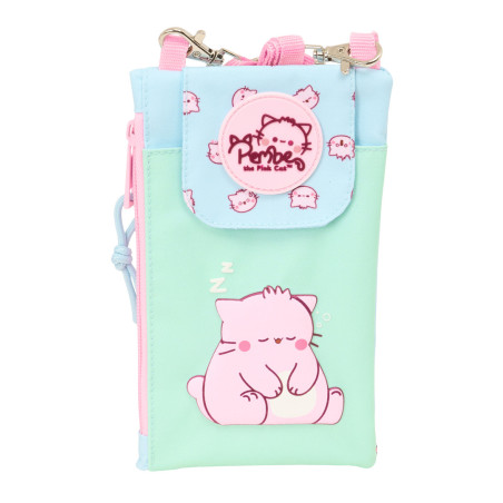 MONEDERO PORTAMOVIL PEMBE "THE PINK CAT" SAFTA26 812646695 19X10 UNIDAD