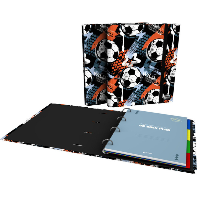 CARPEBOOK 4D35 A4 B&B WILD FOOTBALL GRAFOPLAS26 PACK 2U. 88122731