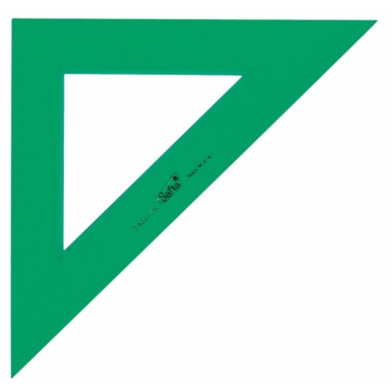 ESCUADRA SAFTA 25CM VERDE SIN NUMERAR C/20U SAFTA25 8201025