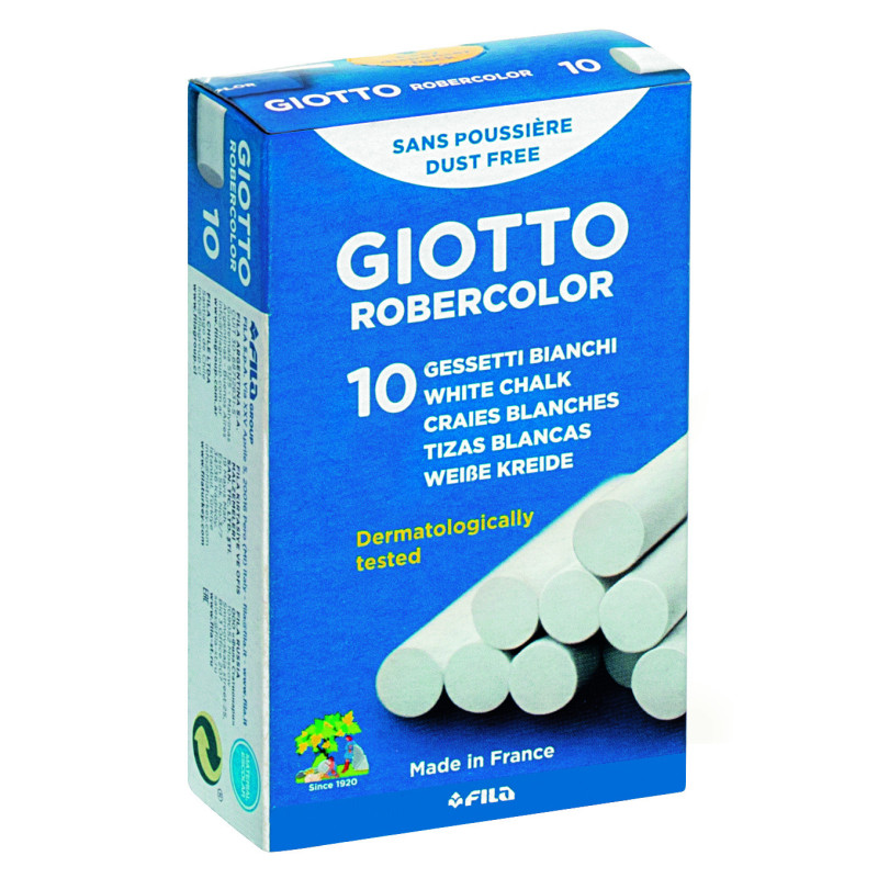 TIZA ROBERCOLOR BLANCA CJ DE 10 GIOTTO