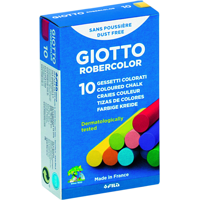 TIZA ROBERCOLOR COLORES SURT. CJ DE 10 GIOTTO