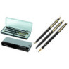 JUEGO BOLI LAPIZ PLUMA LUXOR STERLING SET NEGRO/ORO 8211 C/ESTUCHE 11102 DMM