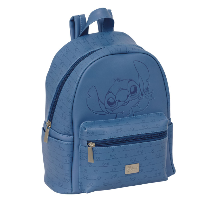 MINI MOCHILA TEEN STITCH "BLUE" SAFTA26 622632843 28X24 UNIDAD