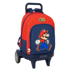 MOCHILA GDE. C/RUEDAS COMPACT EVOL. EXT. SUPER MARIO "TRICK" SAFTA25 ENERO 612508218