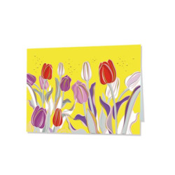 TARJETA FELICITACION ARGU TURNOWSKY TULIPANES 47880 UNIDAD