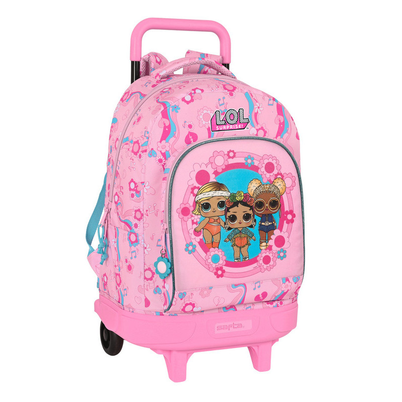 MOCHILA GDE. C/RUEDAS COMPACT EXTRAIBLE LOL SURPRISE! "GLOW GIRL" SAFTA23 ENERO 612320918