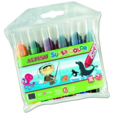 ROTULADOR ALPINO SUPERCOLOR C/ 6 ^