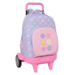 MOCHILA GDE. C/RUEDAS COMPACT EVOL. EXT. SAFTA "BOUQUET" SAFTA26 642629218 45X33 UNIDAD