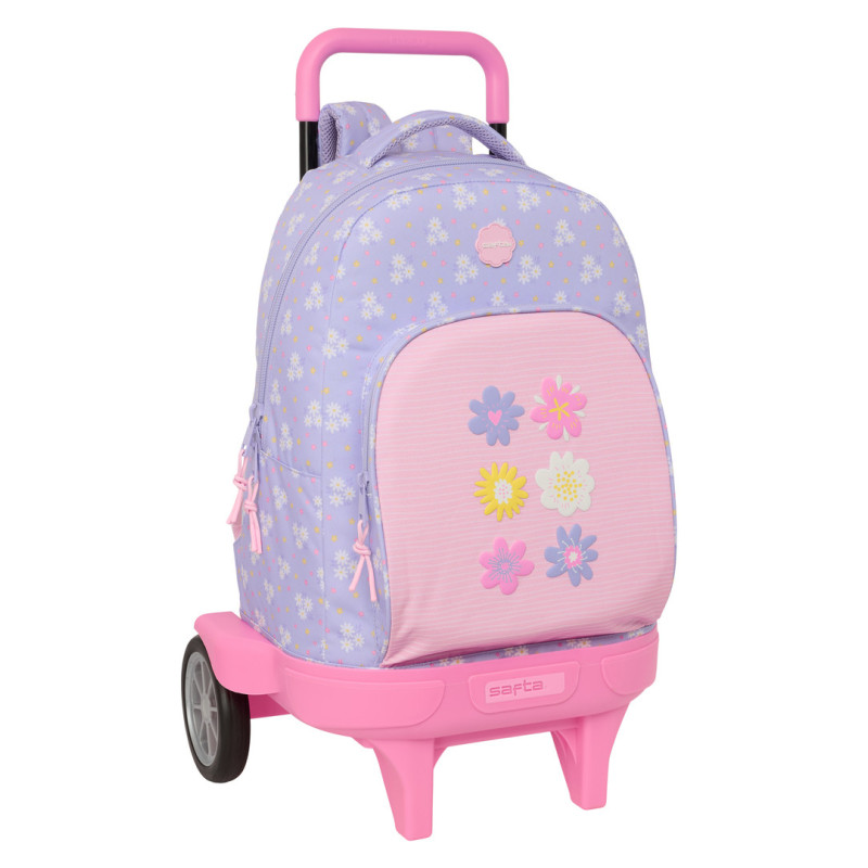 MOCHILA GDE. C/RUEDAS COMPACT EVOL. EXT. SAFTA "BOUQUET" SAFTA26 642629218 45X33 UNIDAD