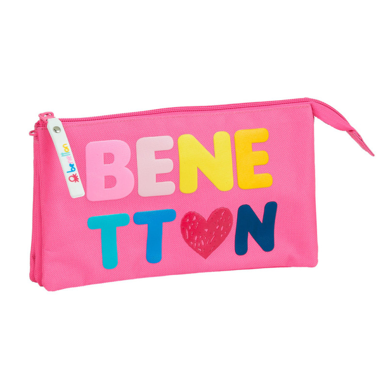 PORTATODO TRIPLE BENETTON "HEART" SAFTA21 ENERO 842116744 12*22