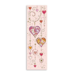 PUNTO LIBRO CARTON TURNOWSKY CORAZONES ROSA GRABADO C/ORO ARGU 41989