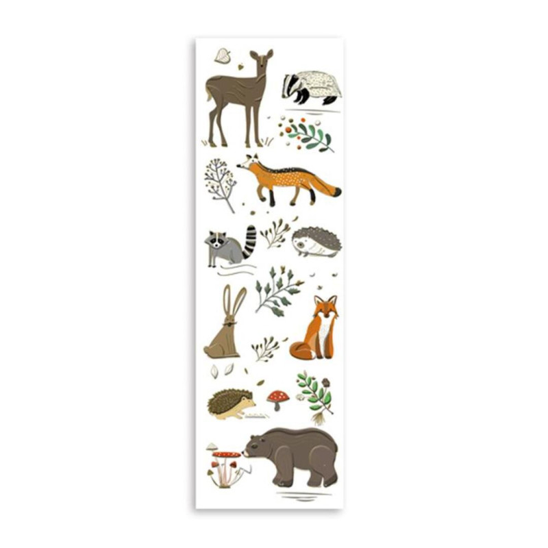 PUNTO LIBRO CARTON TURNOWSKY ANIMALES BOSQUE GRABADO C/ORO ARGU 43840