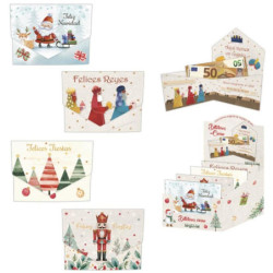 TARJETA FELICITACION ARGU BILLETERO NAVIDAD C/CIERRE C/48U 47378