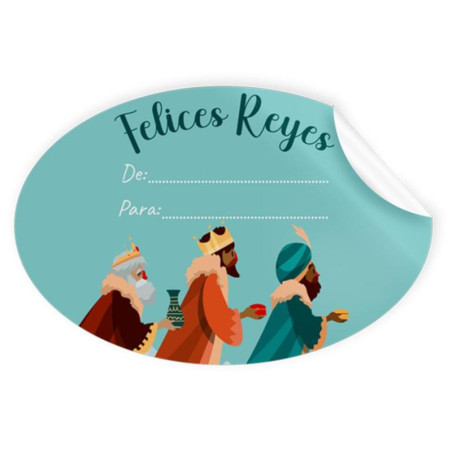 ETIQUETAS FELICIDADES ARGU DE: PARA: "NAVIDAD REYES" ROLLO 250U 47553