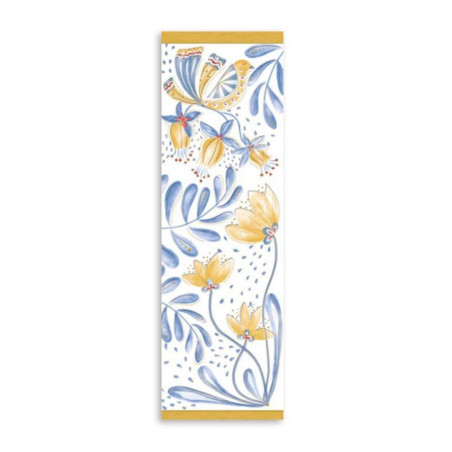 PUNTO LIBRO CARTON TURNOWSKY FLORES RAMAS AZUL GRABADO C/ORO ARGU 47911