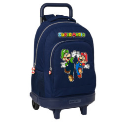 MOCHILA GDE. C/RUEDAS COMPACT EXTRAIBLE SUPER MARIO 612308918 SAFTA23 VAC