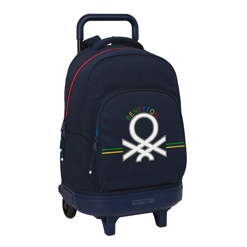 MOCHILA GDE. C/RUEDAS COMPACT EXTRAIBLE BENETTON "SIXTIES" SAFTA23 ENERO 612306918