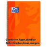 CUADERNO ENRI OXFORD SCHOOL TAPA PLASTICO FOLIO 80H 4*4 NARANJA 400079665