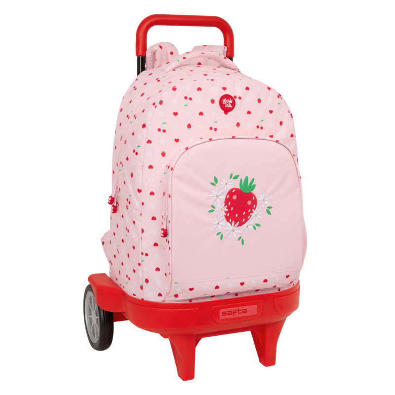 MOCHILA GDE. C/RUEDAS COMPACT EVOL. EXT. GLOWLAB "FRUTITAS" SAFTA26 612617218 45X33 UNIDAD