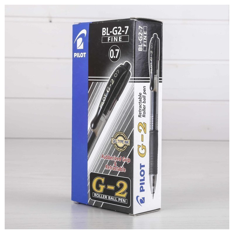 ROTULADOR PILOT G-2  GEL INK RETRACTIL NEGRO C/12U