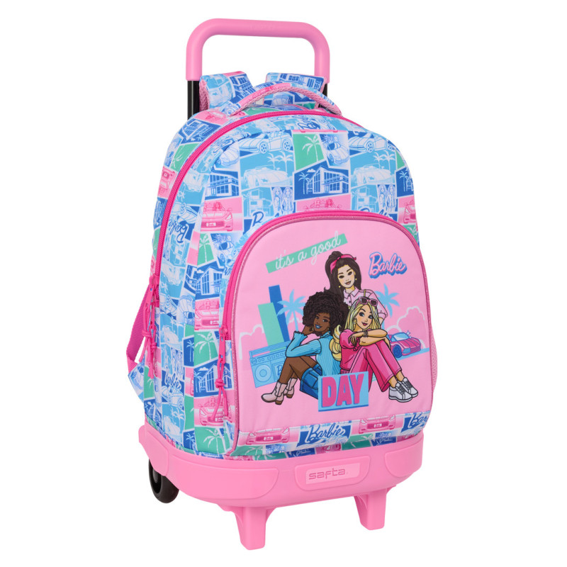 MOCHILA GDE. C/RUEDAS COMPACT EXTRAIBLE BARBIE SAFTA26 612610918 45X33 UNIDAD