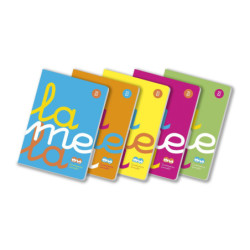 LIBRETA LAMELA DIN A4 GRAPADA CUADRICULA PAUTADA 4MM 50H TAPA PLASTICO 06A40P04