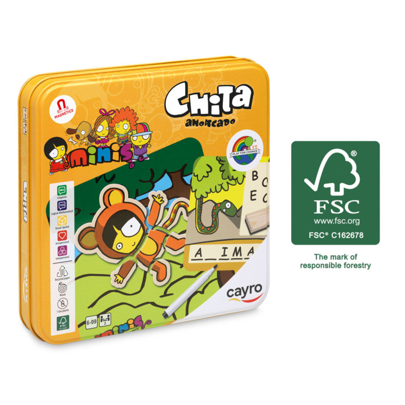 JUEGO CAYRO CHITA AHORCADO CAJA METAL 19*19 774