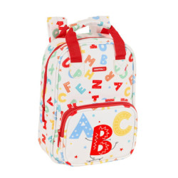 MOCHILA INFANTIL CON ASAS FACIL LIMPIEZA SAFTA PREESCOLAR "ALPHABET" 612287765 28*20 SAFTA22