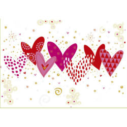 TARJETA FELICITACION ARGU TURNOWSKY CORAZONES 46696 UNIDAD