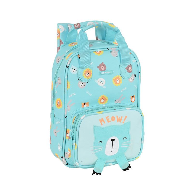 MOCHILA INFANTIL CON ASAS FACIL LIMPIEZA SAFTA PREESCOLAR "CAT" 612284765 28*20 SAFTA22