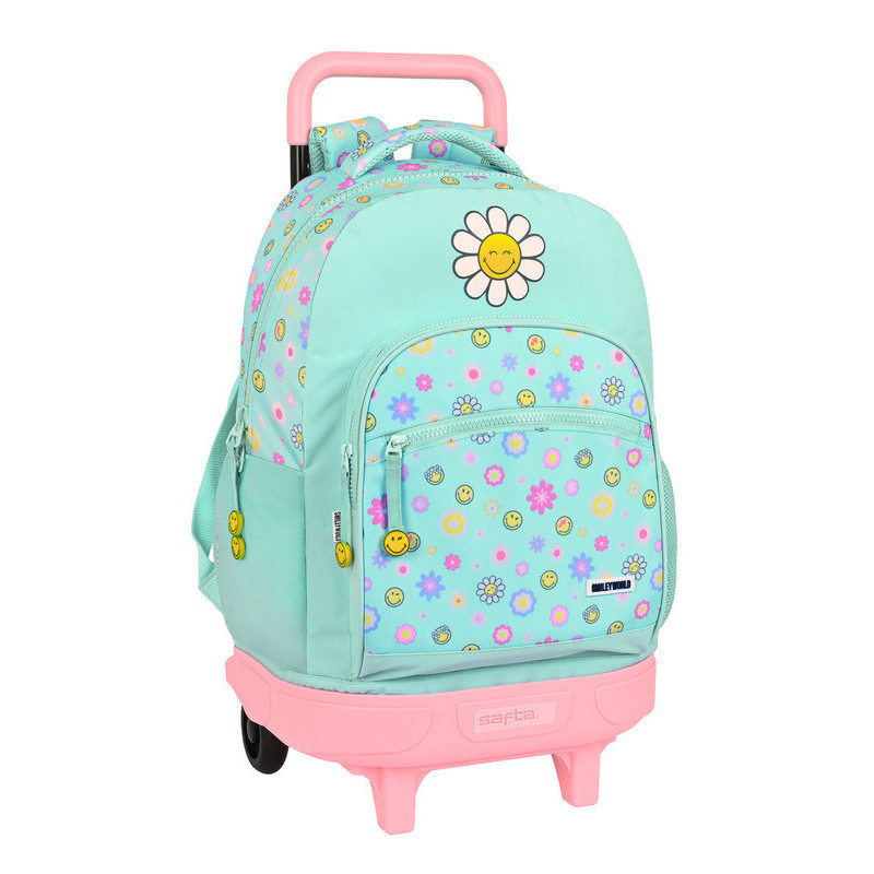 MOCHILA GDE. C/RUEDAS COMPACT EXT.SIMPLE SMILEY WORLD "SUMMER FUN" SAFTA23 ENERO 612281918